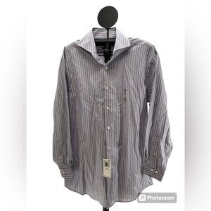 Tommy Hilfiger Mens Long Sleeve Button Down Shirt Size 15 1/2 32/33 M NWT